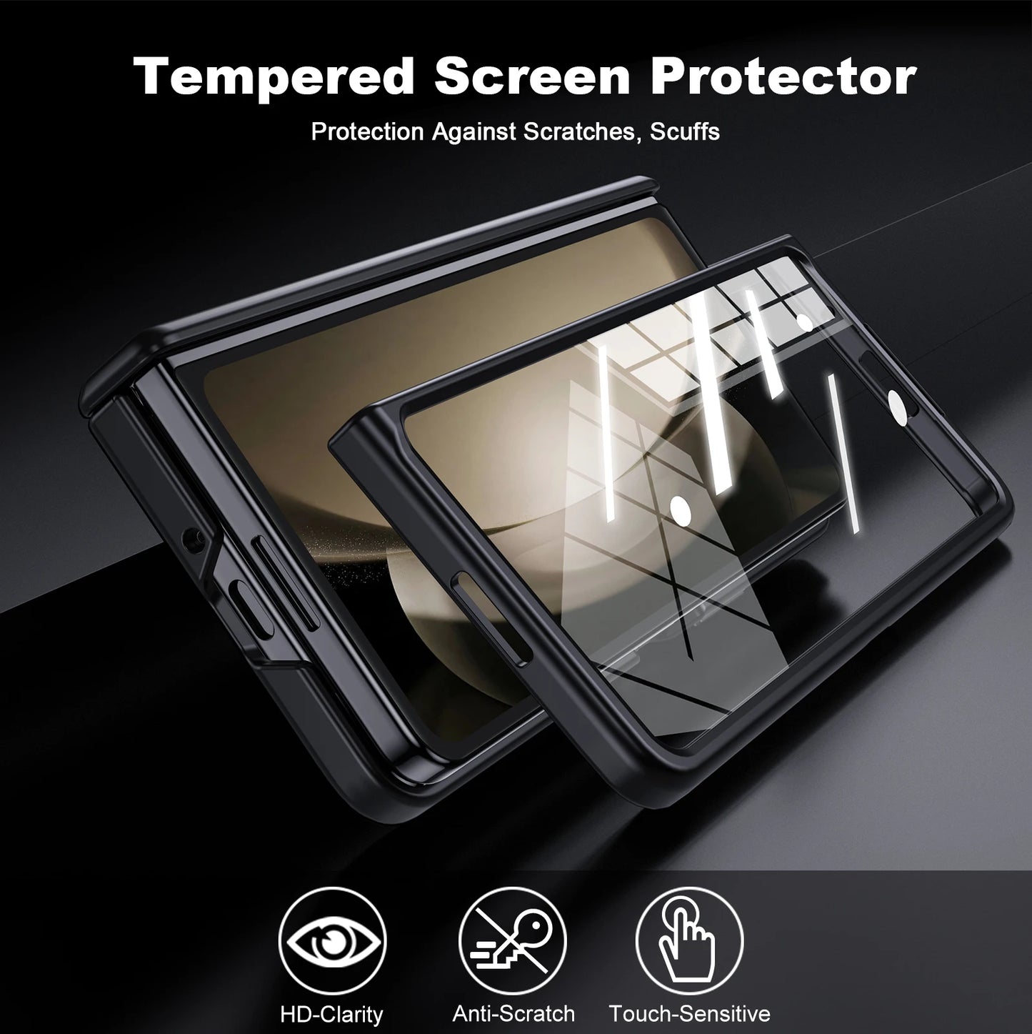 Slim Hinge Protection Case for Galaxy Z Fold 5 with Slide Camera Cover