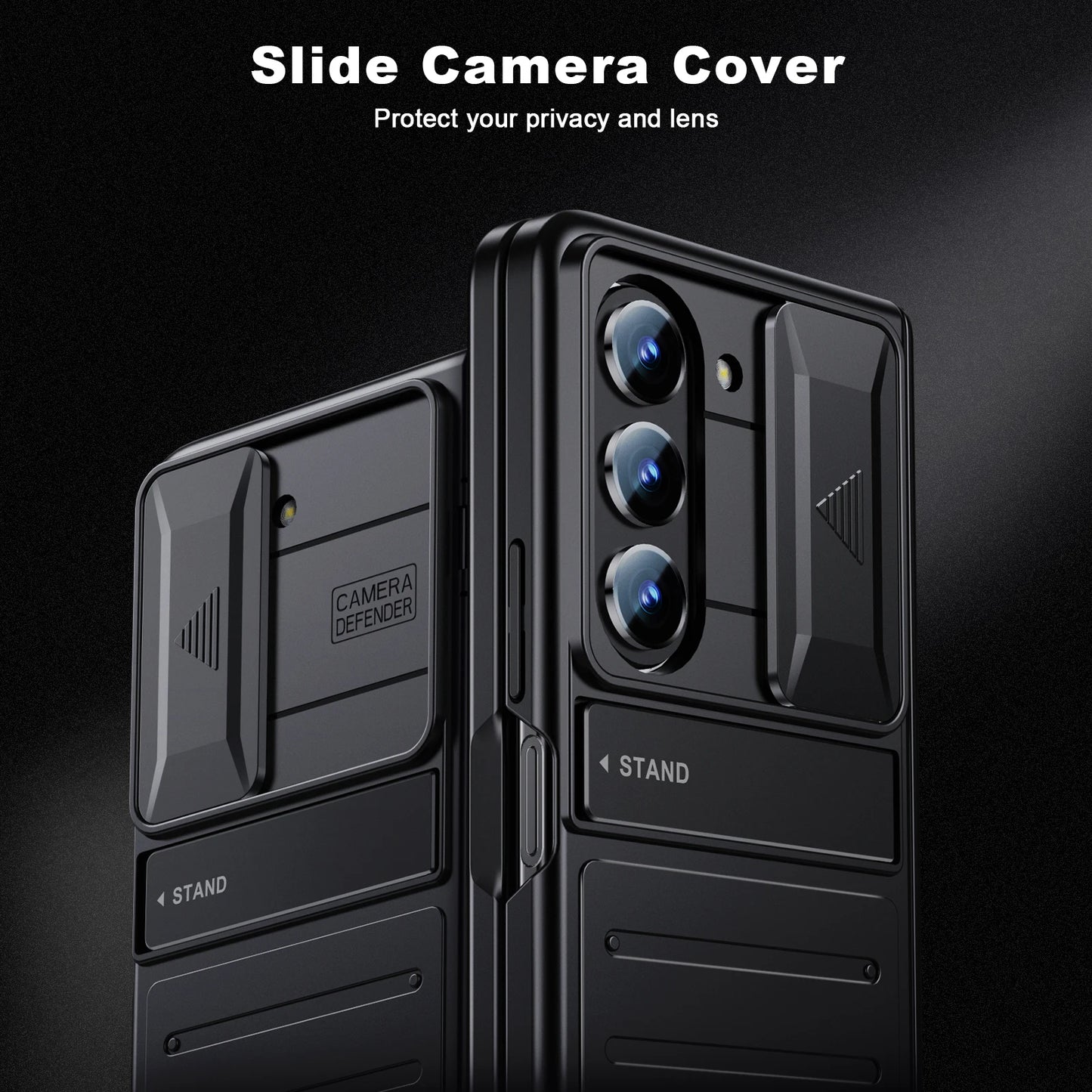 Slim Hinge Protection Case for Galaxy Z Fold 5 with Slide Camera Cover