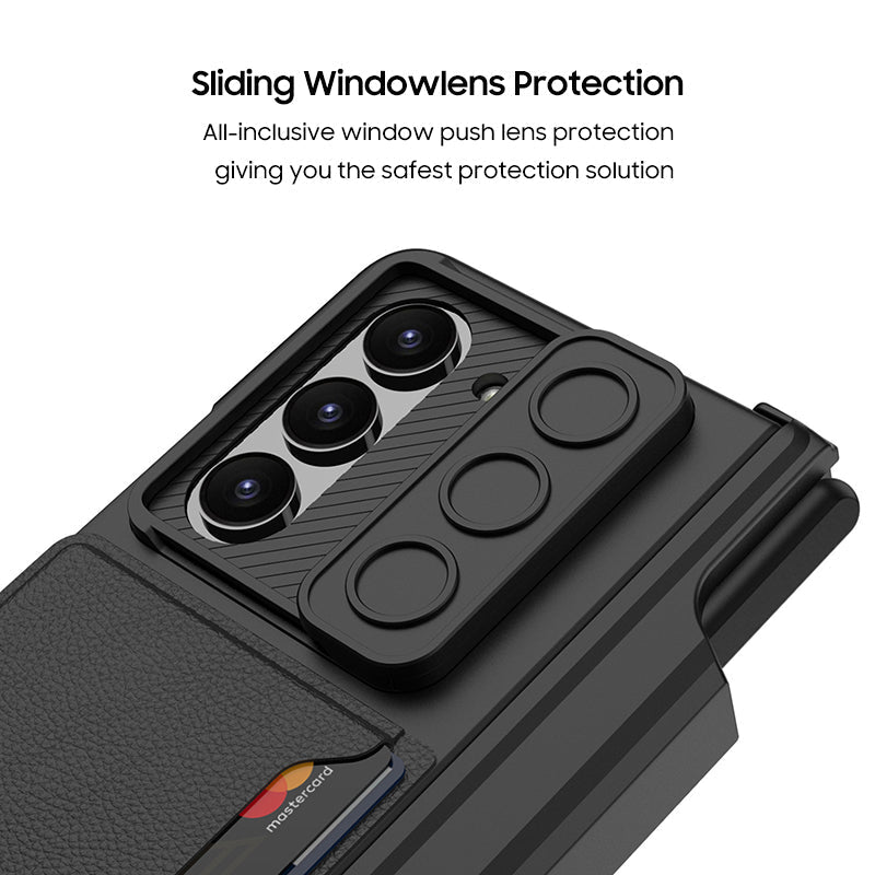 Lens Sliding Window Card Holder Case For Z Fold 5 Series