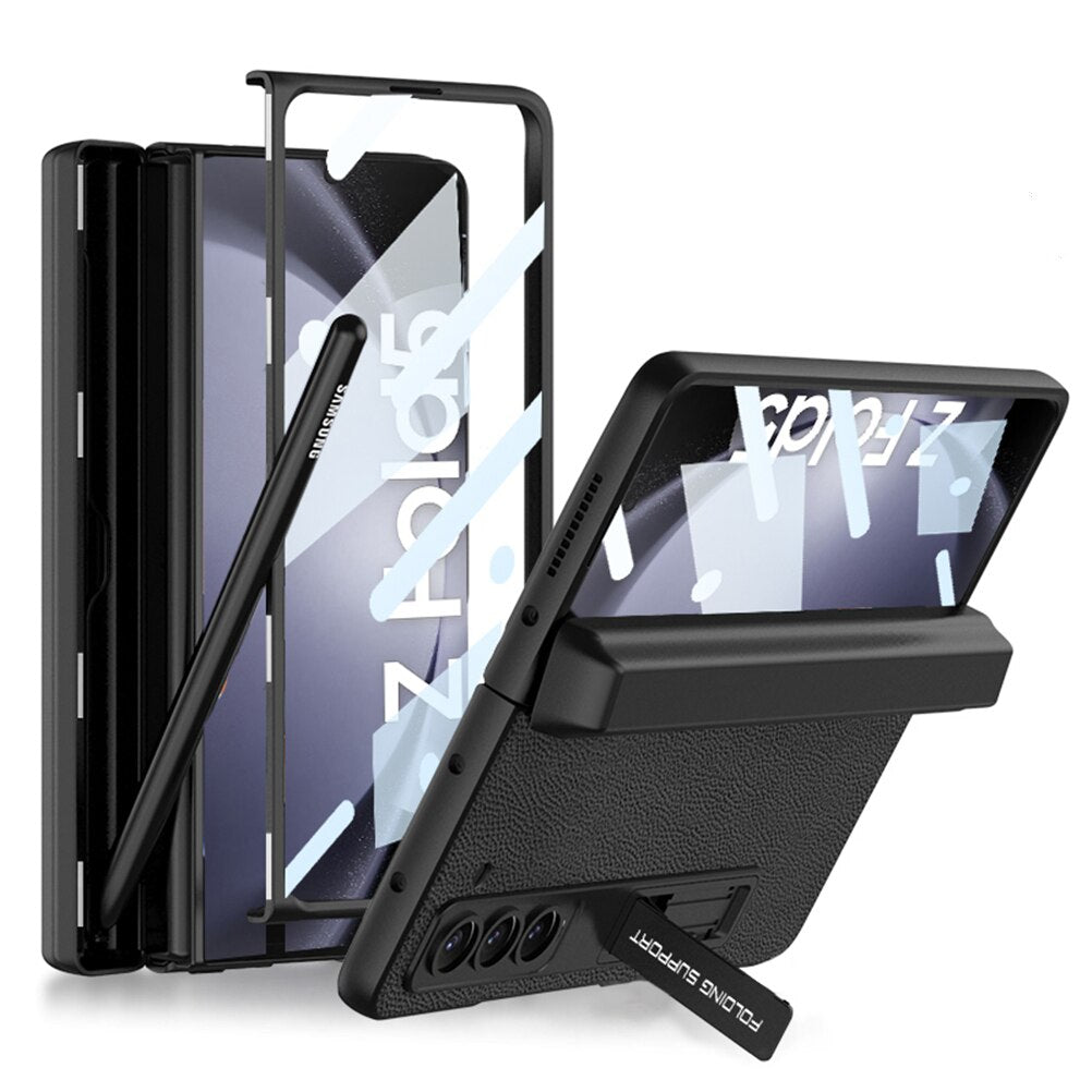 360 Magnetic Slim Bracket Case with Pen Holder For Samsung Galaxy Z Fold 5