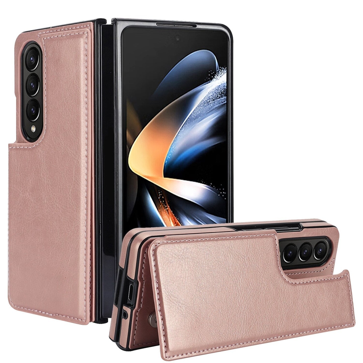 Double Magnetic Button Wallet Case for Samsung Galaxy Z Fold 5