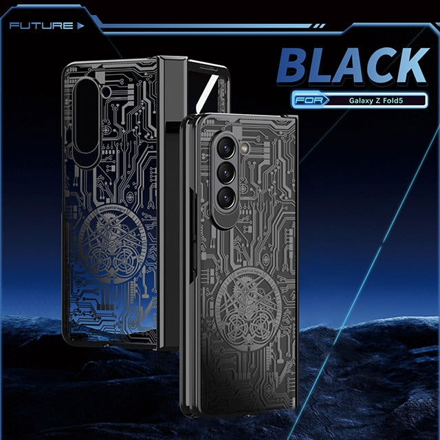 Mechanical Hinge Star Plating Case for Samsung Galaxy Z Fold 5