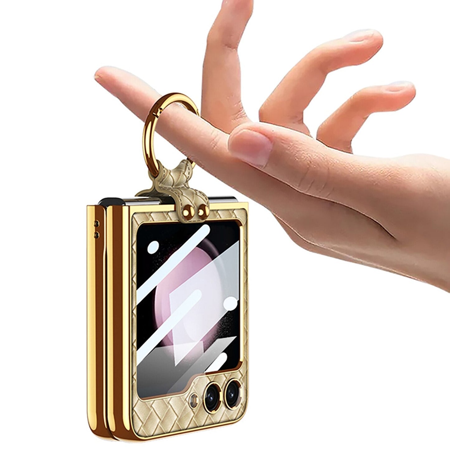 Stylish Ring Stand Case for Samsung Galaxy Z Flip 5