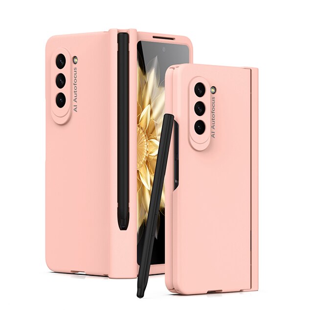 Magnetic Armor Hinge Case with S Pen Holder for Samsung Galaxy Z Fold 5