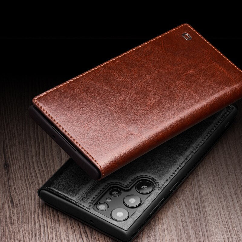 Luxury Leather Card SlotsCase  - S23 Series