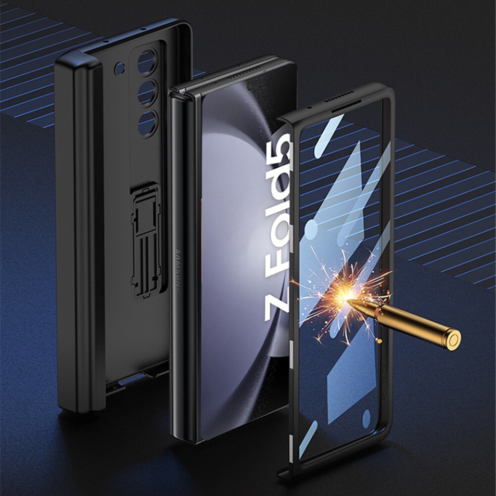 360 Magnetic Slim Bracket Case with Pen Holder For Samsung Galaxy Z Fold 5