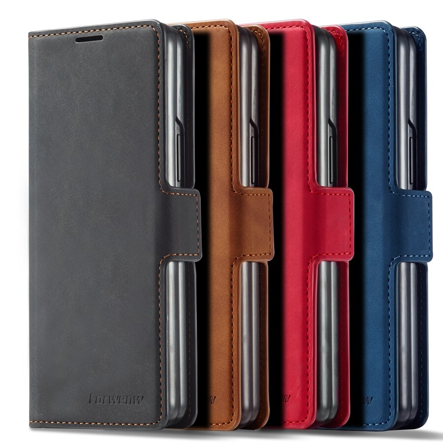 Magnetic Wallet Leather Business Case for Samsung Galaxy Z Fold 5