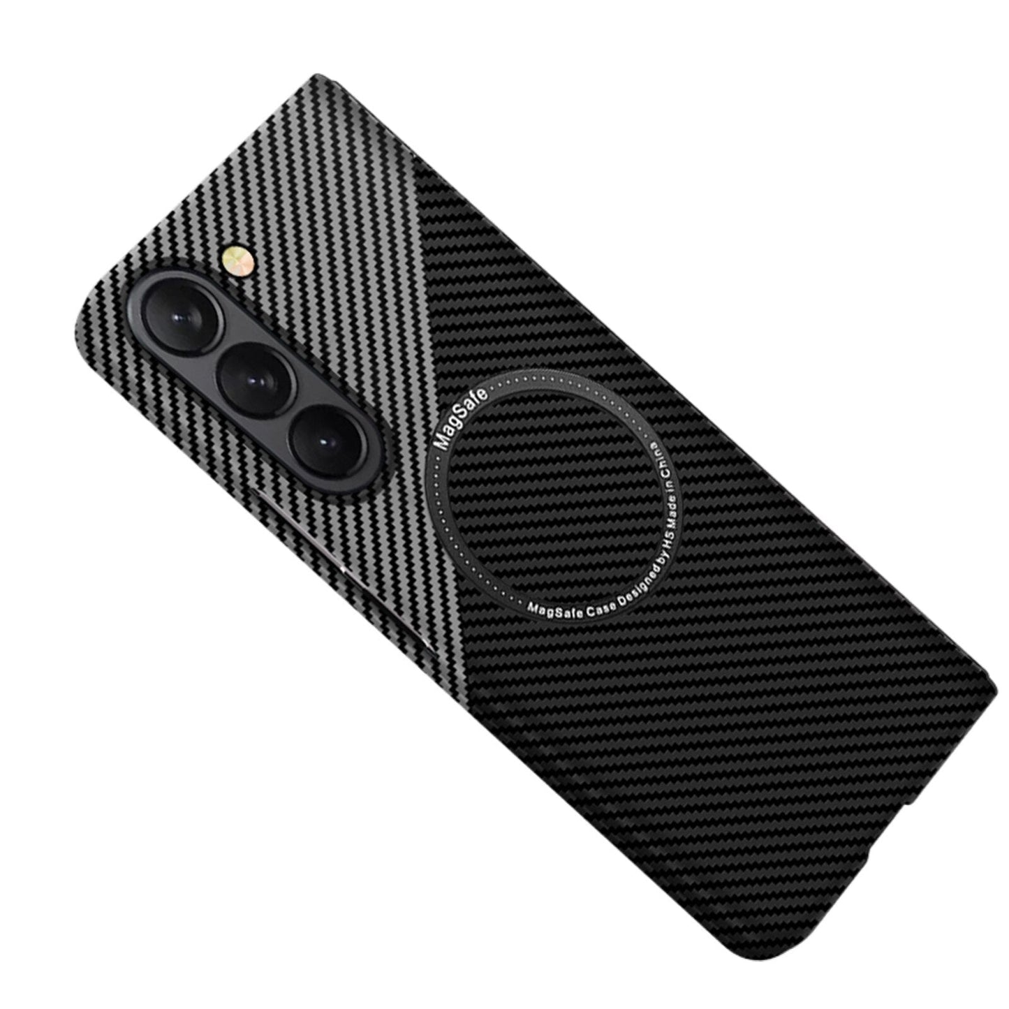 Magsafe Wireless Charging Carbon Fiber Texture Case for Samsung Galaxy Z Fold 5