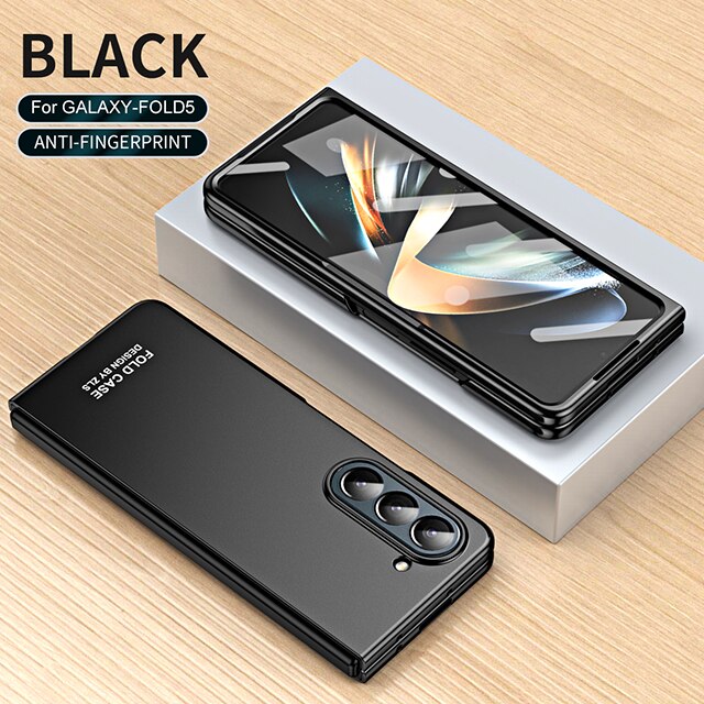 Electroplated PC Case with Pen Slot and Screen Protector For Samsung Galaxy Z Fold 5