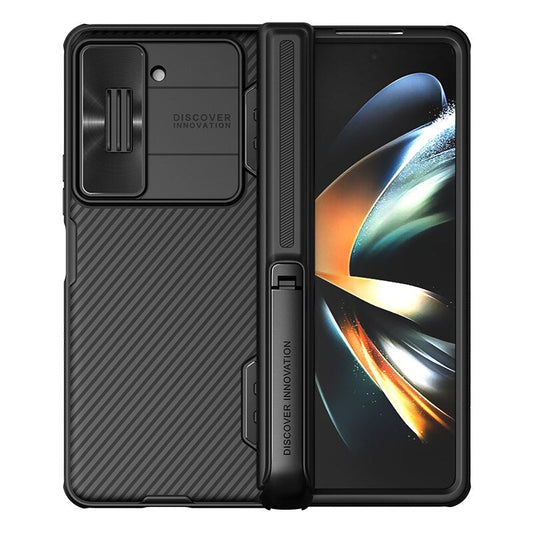 PU Cam Slider Pen Slot Case for Samsung Galaxy Z Fold 5