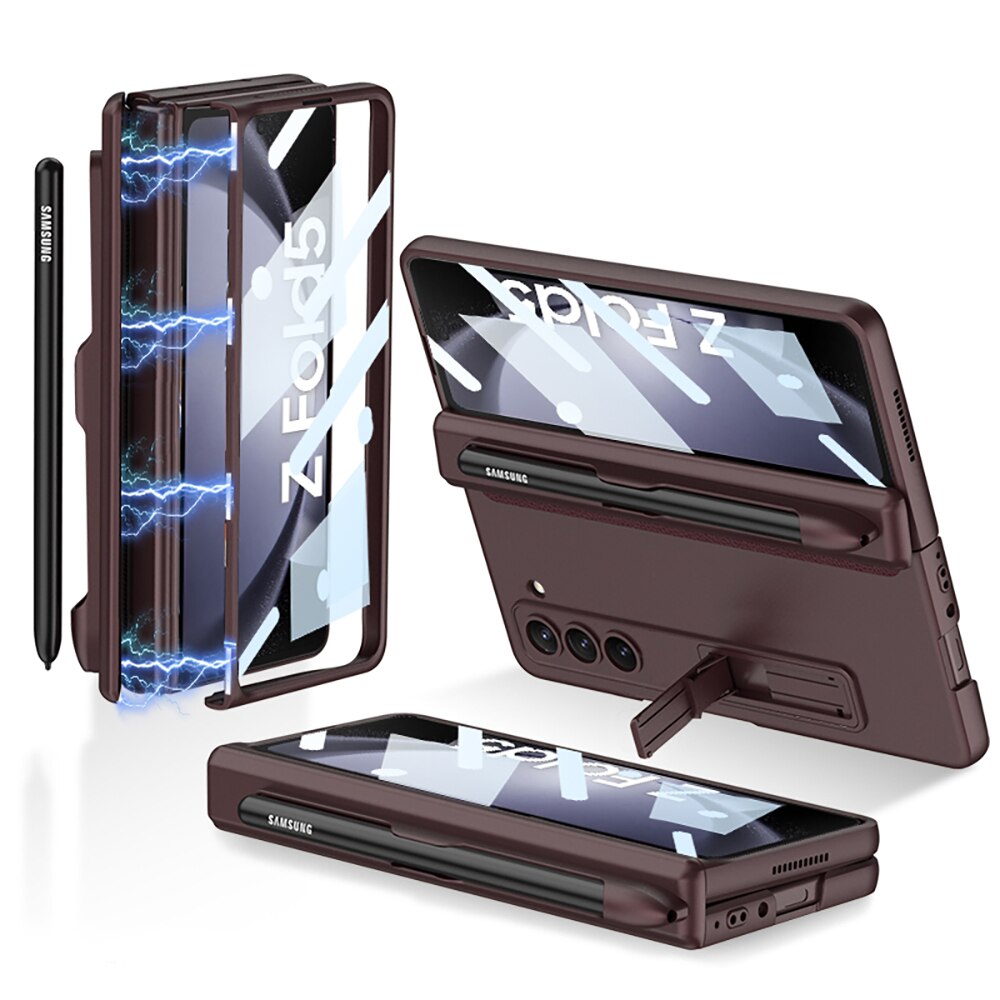 Magnetic Shockproof Matte Case With Bracket & Pen Holder