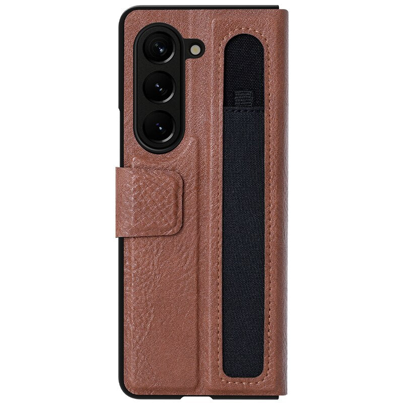 Luxury Leather Business Case for Samsung Galaxy Z Fold 5